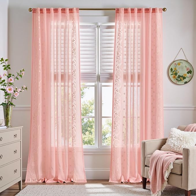 jinchan Winslow Sheer Curtains 96 Inch - Image 6