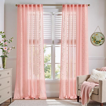 jinchan Winslow Sheer Curtains 96 Inch - Image 6