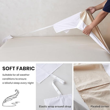 BISELINA French Linen Wrap Around Bed Skirt - Image 4
