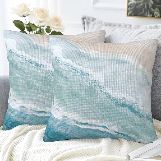 Throw Pillow Covers Vintage Flowers Pillow Covers 16x16 Inch Set of 2 Throw - Image 4