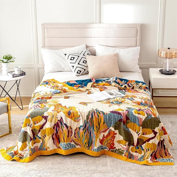 MSGKV Boho Throw Blanket King Size Warm Blanket - Image 2