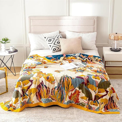 MSGKV Boho Throw Blanket King Size Warm Blanket - Image 2