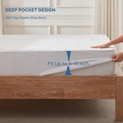 BEDLORE Waterproof Mattress Protector, Twin Size Mattress Pad - Image 4