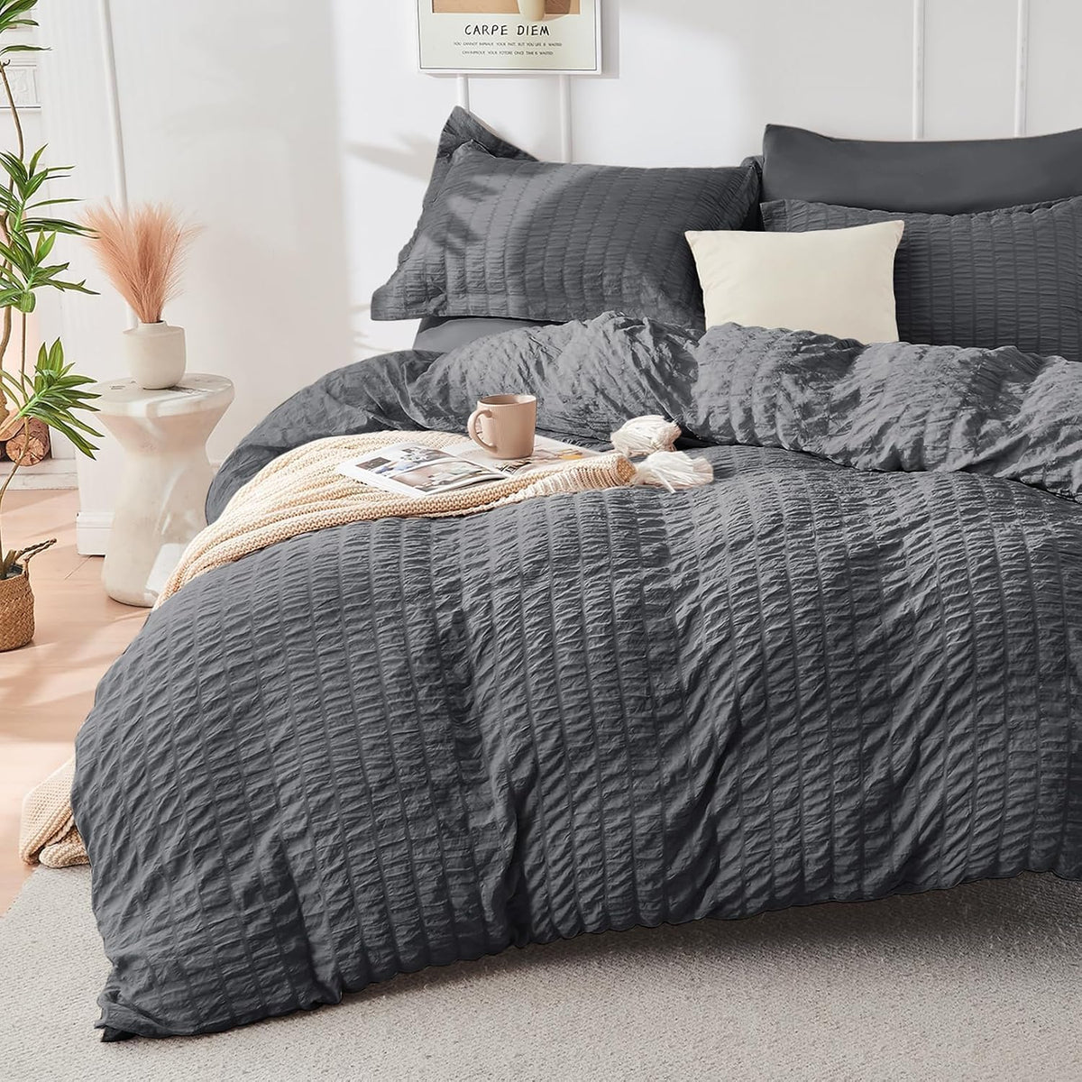 king comforter set - 7pcs bed in a shown in use