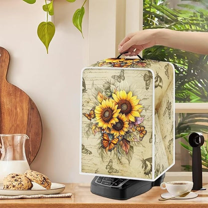 Mumeson Butterfly Sunflower Coffee Maker Cover, Universal Waterproof and - Image 4