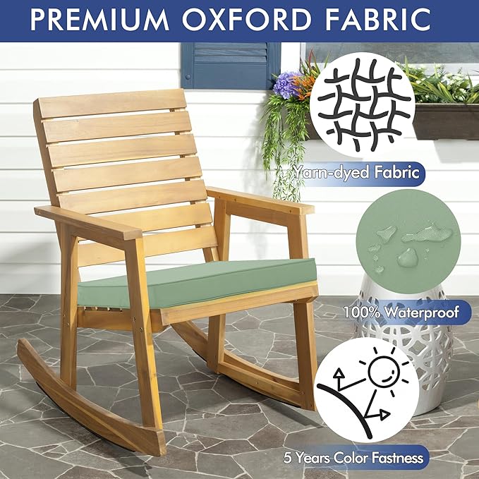 Outdoor Chair Cushions 19 x 19 Inch Waterproof Patio Chair Cushions - Image 4