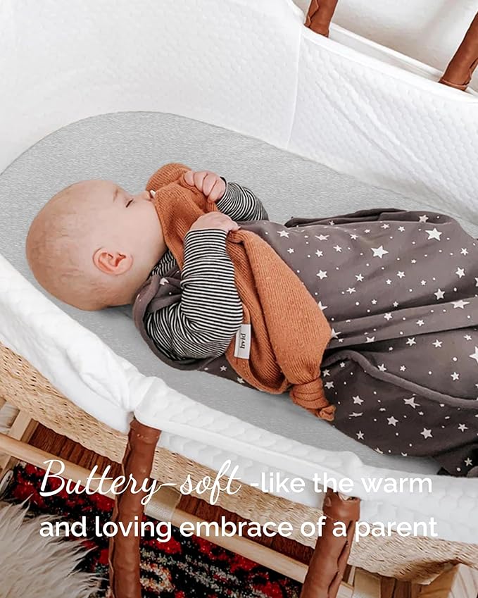 Bassinet Fitted Sheets 33x20 for Baby Beside Dreamer Bassinet & Bedside Sleeper - Image 3