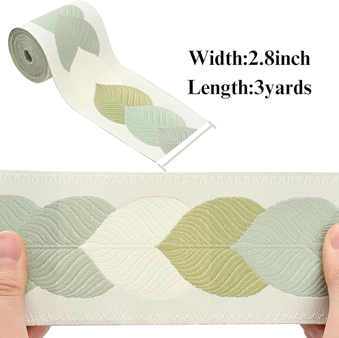 AIETSYEI Boho Jacquard Ribbon Floral Ribbon 2.8 Inch Wide Embroidery Jacquard - Image 2