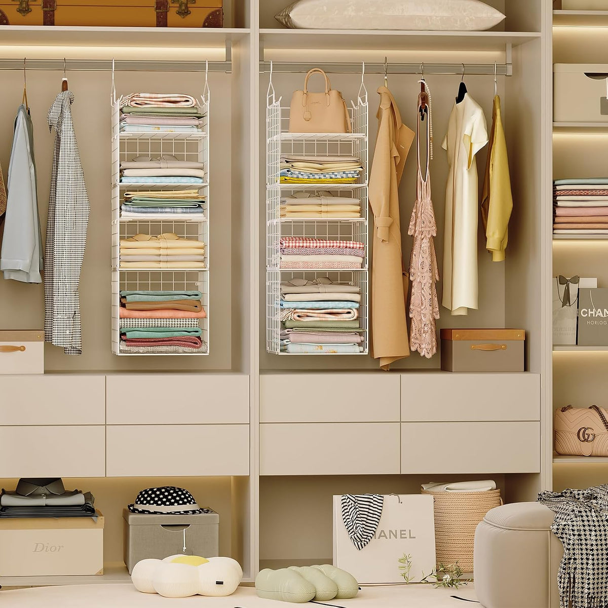 x-cosrack closet hanging organizer and storage - 5, side view