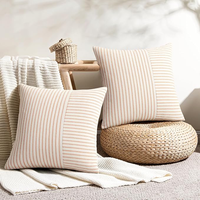 YCOLL Fall Pillow Covers 26x26, Modern Accent Throw Pillow Covers Set of 2 - Image 4