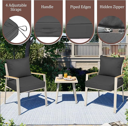 Outdoor Deep Seat Cushions for Patio Furniture Set of 2, Waterproof Outdoor - Image 5