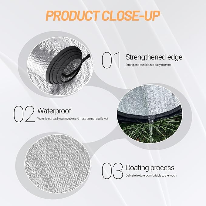 Himalaya Foam Foil Blanket Lightweight Camping Mat Outdoor Roll-up Portable - Image 3