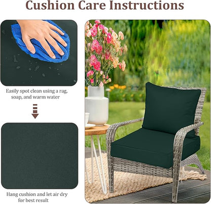 Waterproof Outdoor Chair Cushion Set of 4, Outdoor Cushions - Image 7