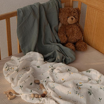 Gllquen Baby Muslin Mini Crib Sheets 3 Pack, Breathable Pack and Play Sheets - Image 8