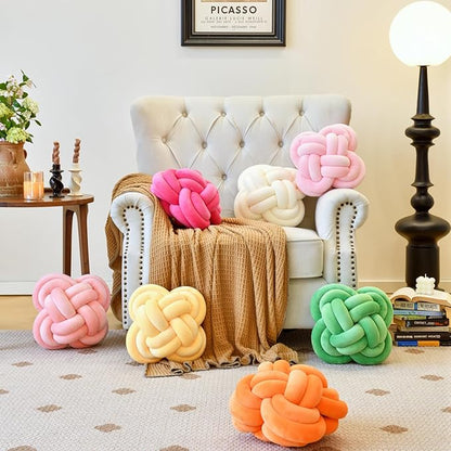 Xuyier Knot Pillow Ball, Decorative Throw Pillows - Image 2