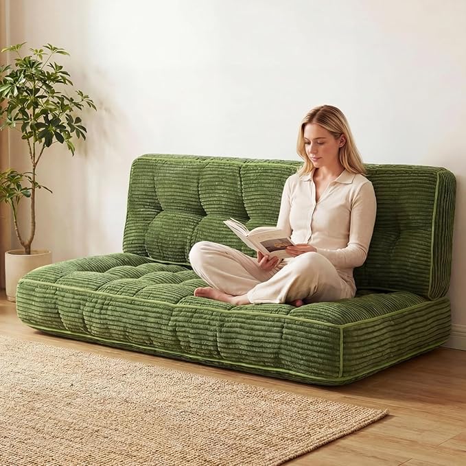 63 Inch Folding Sofa Bed Convertible Chair, 2-in-1 Convertible Boneless Sofa - Image 7