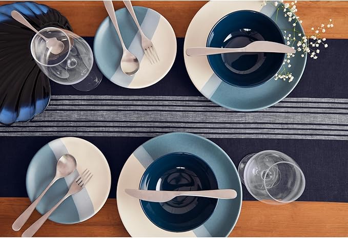 Solino Home Stripe Linen Table Runner 120 Inches Long - Image 3
