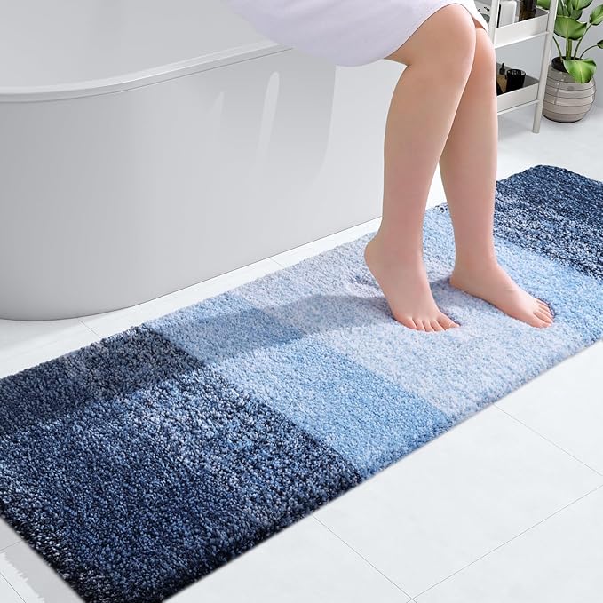 OLANLY Bathroom Runner Rugs 59x20, Extra Soft Absorbent Microfiber Bath Rugs by OLANLY