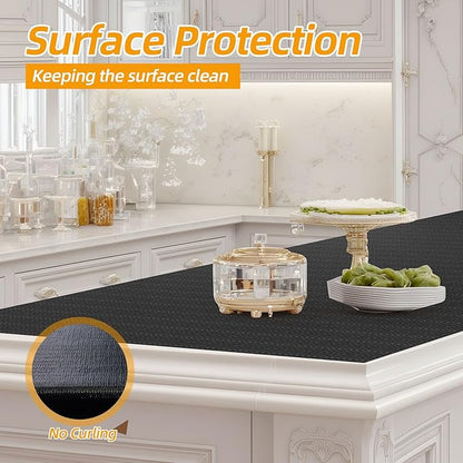 Shelf and Drawer Liner for Kitchen Cabinets Non-Adhesive, Strong Grip Non-Slip - Image 3