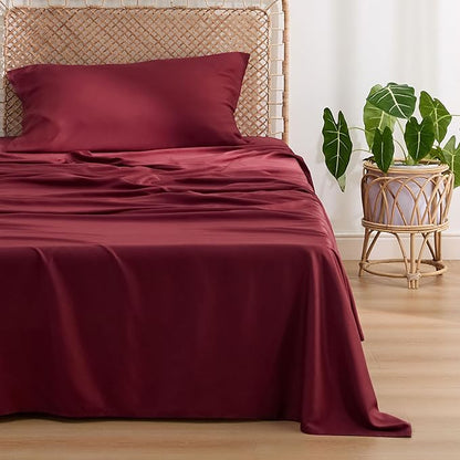 Bedsure Cooling Sheets Twin, Rayon Derived from Bamboo, Breathable & Soft Twin - Image 3