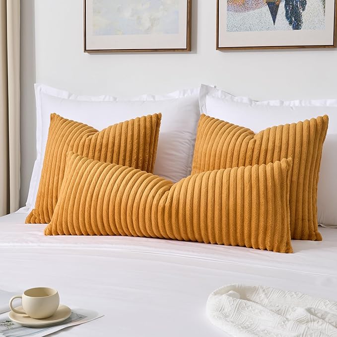 Kevin Textile Fall Soft Plush 14x36 Inch Long Lumbar Pillow Cover 1 Pack - Image 5