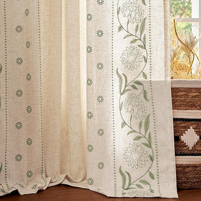 jinchan Winslow Lined Linen Curtains - Image 2