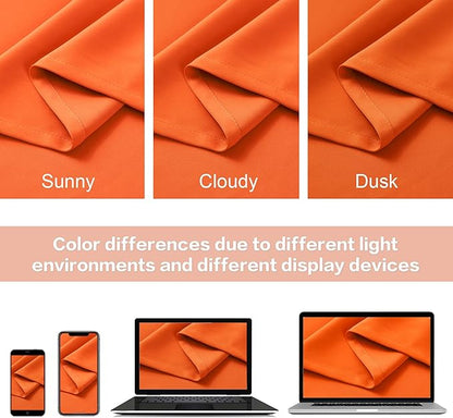 DUALIFE Orange Blackout Curtains 72 Inches Long - Image 5
