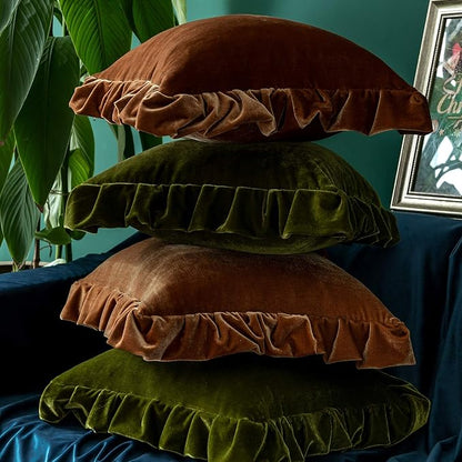 Velvet Throw Pillow Cover Soft Decorative Luxurious Solid Square Cushion Case - Image 6