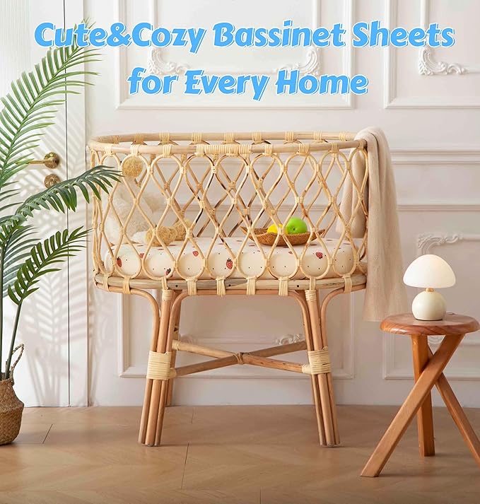 SDY Jersey Strawberry Bassinet Sheets - Image 8