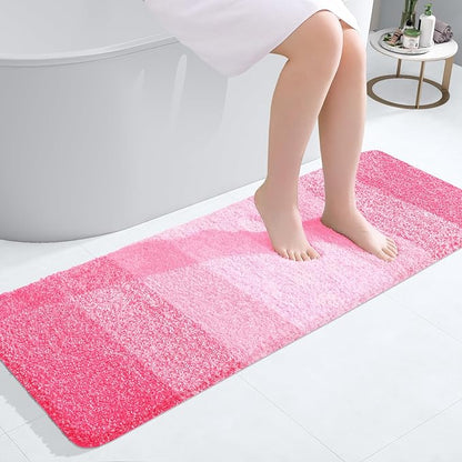 OLANLY Bathroom Runner Rugs 47x17, Extra Soft Absorbent Microfiber Bath Rugs by OLANLY