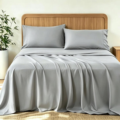 100% bamboo viscose twin xl size sheets set, main product view