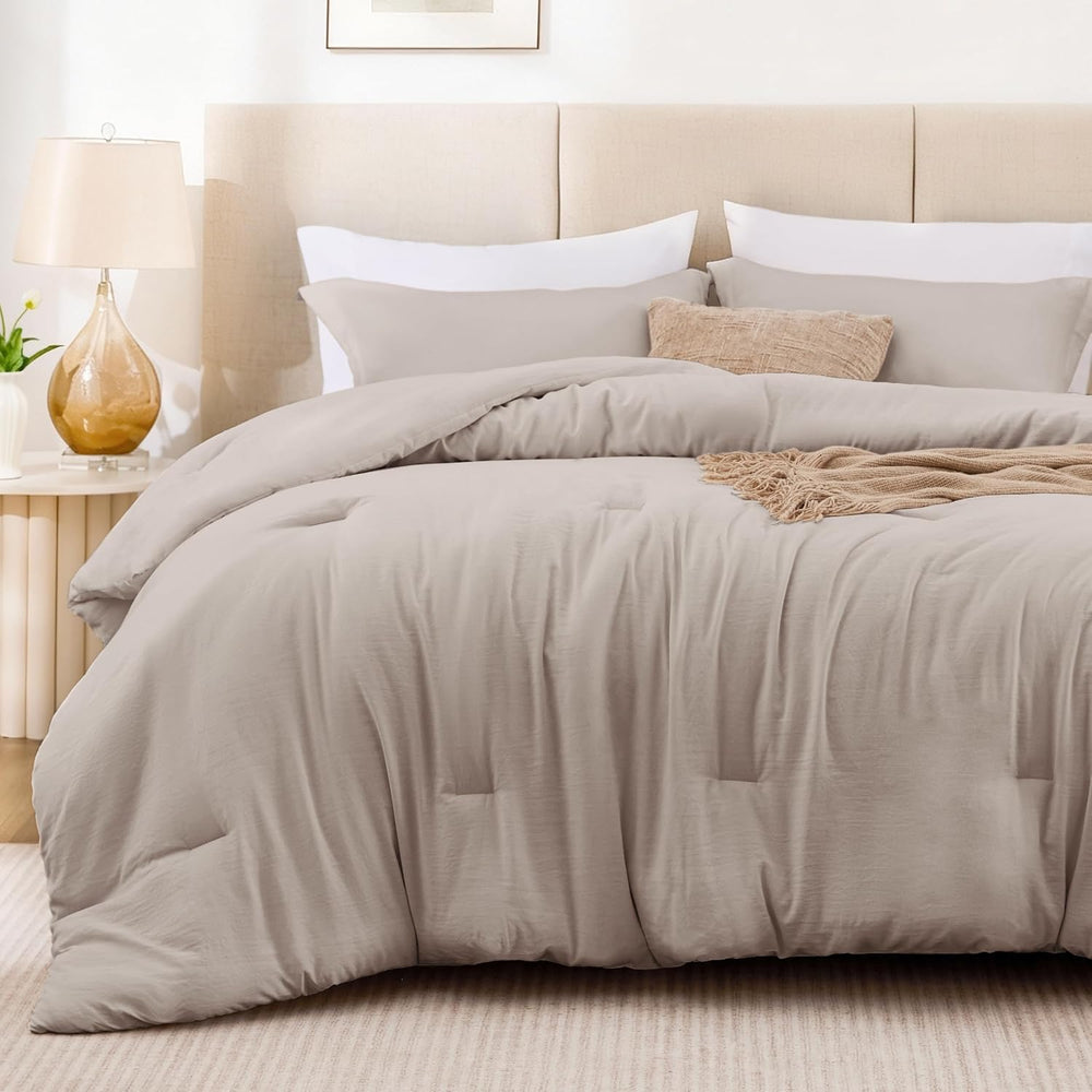 Love's cabin Burlwood Twin/Twin XL Comforter Set, 2-Piece Prewashed Bed Set
