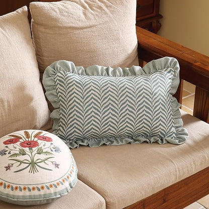 ISAENNE Design Linen Throw Pillow Covers 12"x20", Rectangle Minimalist Cushion - Image 5