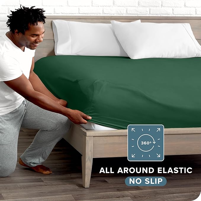 Bare Home Fitted Bottom Sheet King Size - Image 3