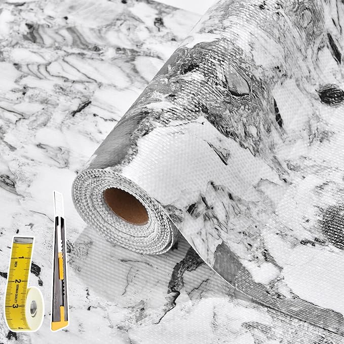 Drawer and Shelf Liner for Kitchen Cabinet: 12 in X 20 Ft Non Slip Waterproof by Kimhan