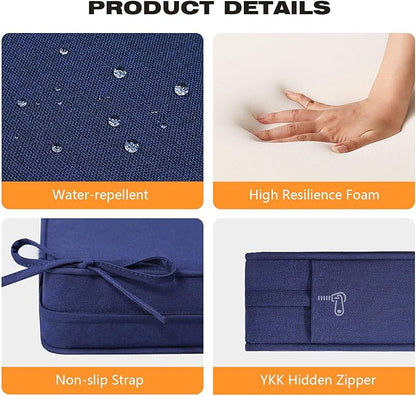Square Corner Seat Cushions, 18.5" x 16" x 3", Indoor Outdoor Water Repellent - Image 4