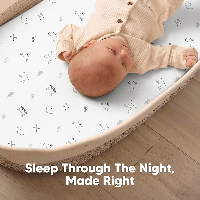 2-Pack Baby Bassinet Sheets Girl, Boy - Image 6