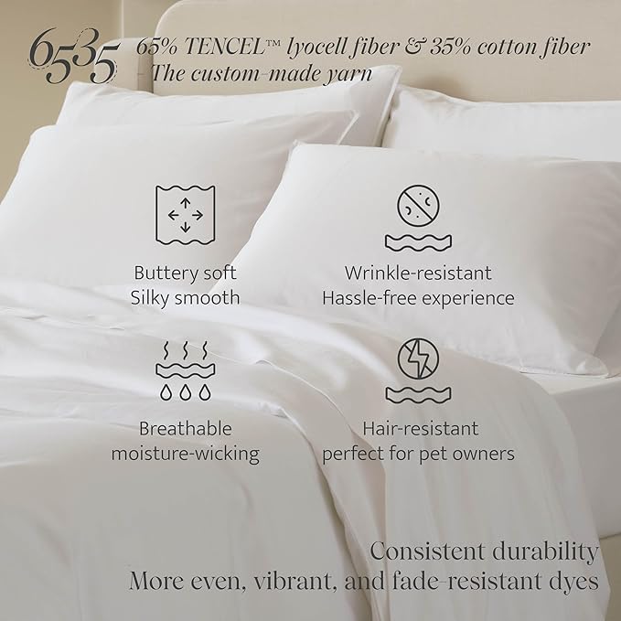 Double Stitch Cotton Tencel Duvet Cover - Image 2