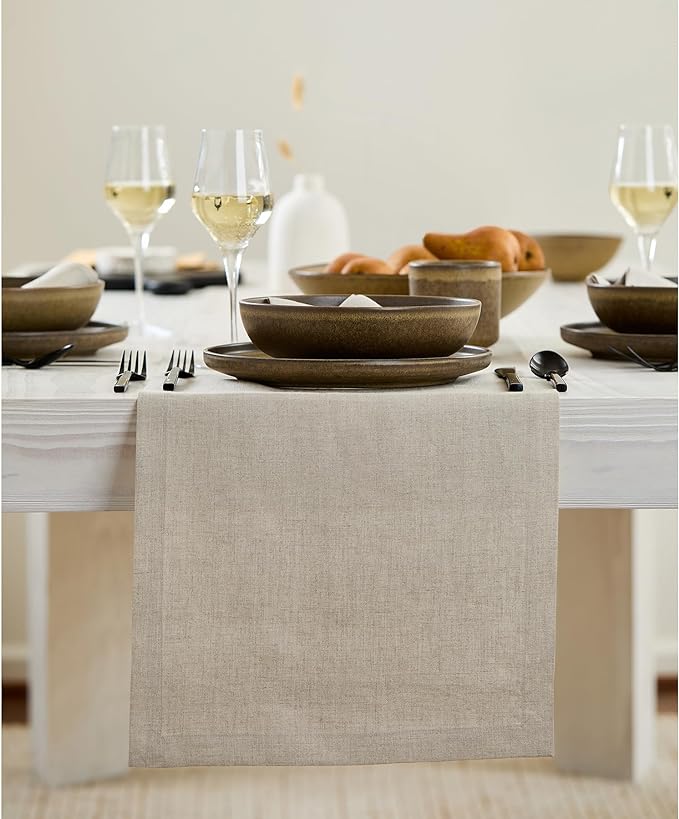 Solino Home Linen Natural Table Runner 144 Inches Long by SolinoHome
