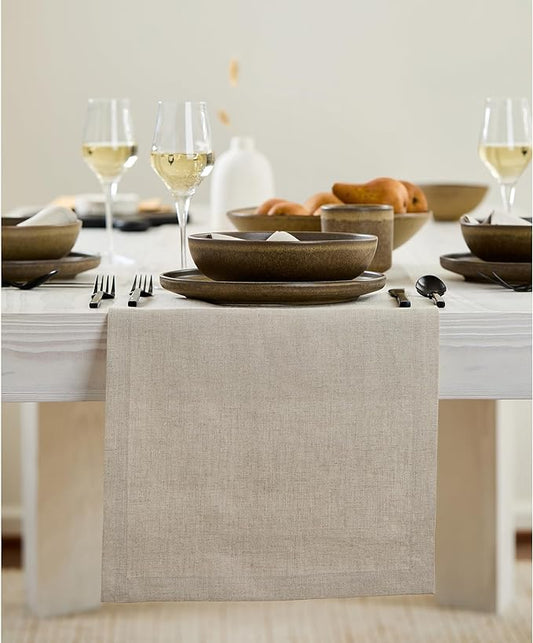 Solino Home Linen Natural Table Runner 60 Inches by SolinoHome