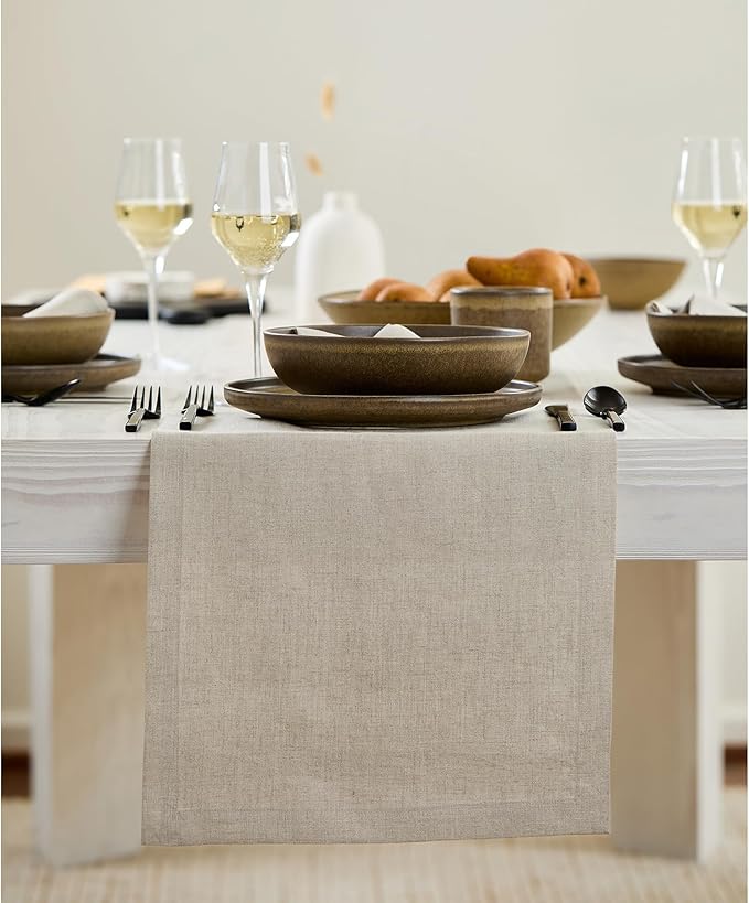 Solino Home Linen Natural Table Runner 156 Inches Long by SolinoHome
