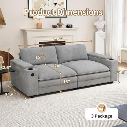 81.5" Loveseat Cloud Sofa Couch - Image 2