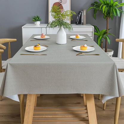 Rectangle Table Cloth, 100% Waterproof Tablecloth Oil Proof Spill Proof Vinyl - Image 7