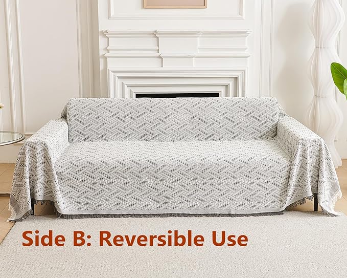 AIVIA Couch Cover Sheet Blanket, Oversized Reversible Covers - Image 6