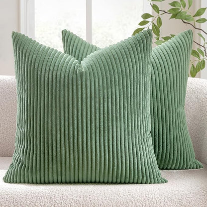 MIULEE Pack of 2 Pillow Covers Soft Soild Decorative Square Throw Pillow Covers by MIULEE