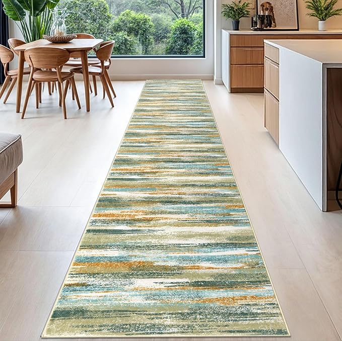 Modern Abstract Runner Rug 2.6x16 - Image 2