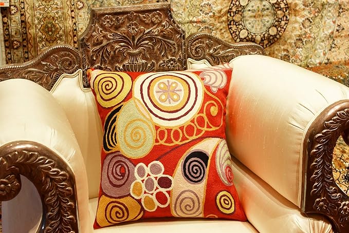 Hilma Al Klint Red Pillow Cover Modern Red Pillowcase Abstract Chair Cushion - Image 2