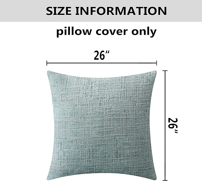 Home Brilliant Large Throw Pillow Covers Set of 2 Chenille Velvet Decorative - Image 5