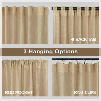 Tan Beige Curtains 96 Inches Long - Image 5