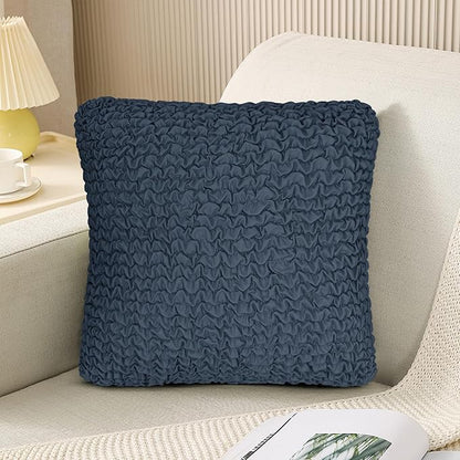 Throw Pillow Covers 18x18 Inch Solid Elastic Flexible Size Decorative Pillow by MeiMeilio